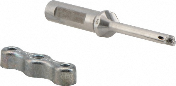 Ingersoll Cutting Tools Replaceable-Tip Drill: 0.3543 to 0.37" Dia, 4.32" Max Depth, 1/2" Cylindrical Shank - 6319426