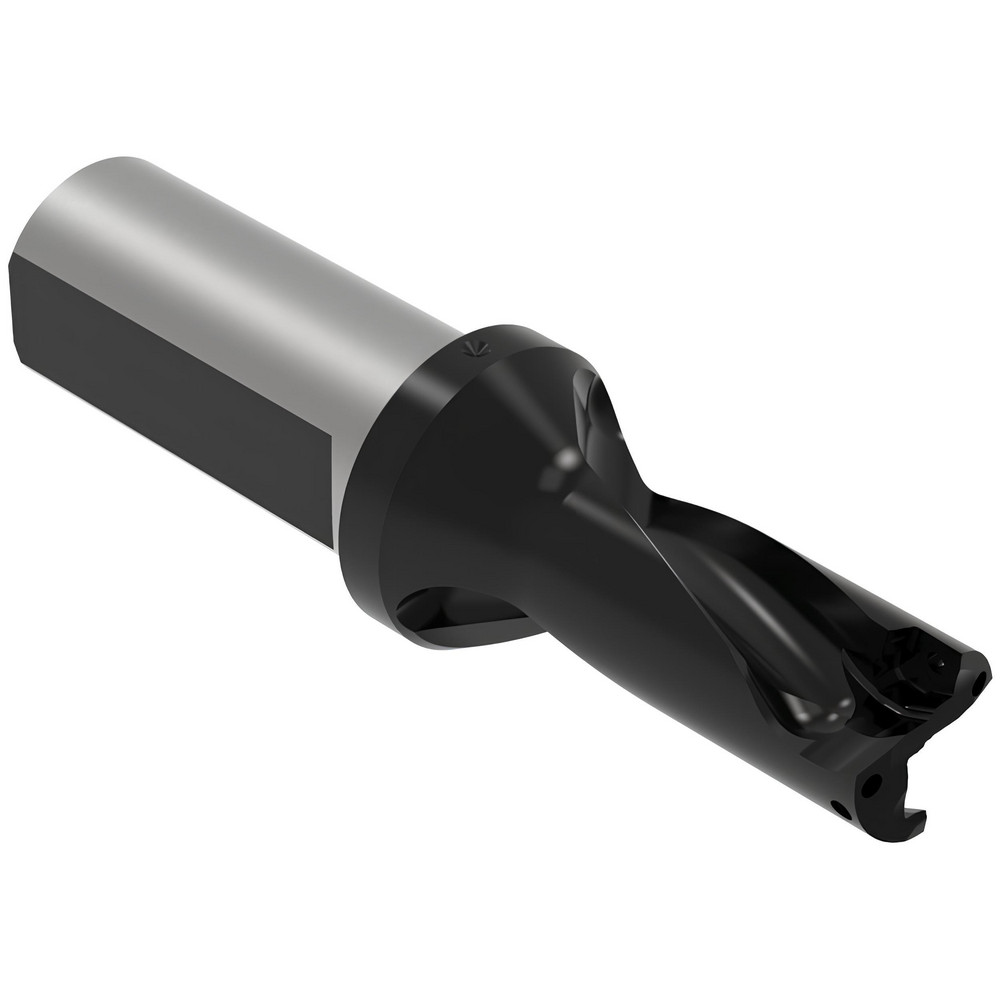 Allied Machine and Engineering Indexable Insert Drill: 3/4X1.5X4.465 2XD, 3/4" Max Dia, 1-1/2" Max Depth, 2xD, 1" Shank Dia - D2060750I-100F