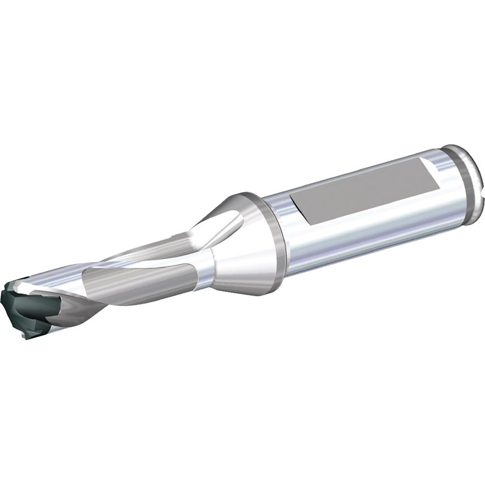 Widia Replaceable-Tip Drill: 14.5 to 14.99 mm Dia, 45 mm Max Depth, 16 mm Flatted Shank - 3850940