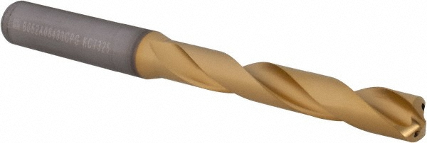 Sumitomo Replaceable-Tip Drill: 16.51 to 17.5 mm Dia, 2.401" Max Depth, 3/4" Whistle Notch Shank - 5L00W0J