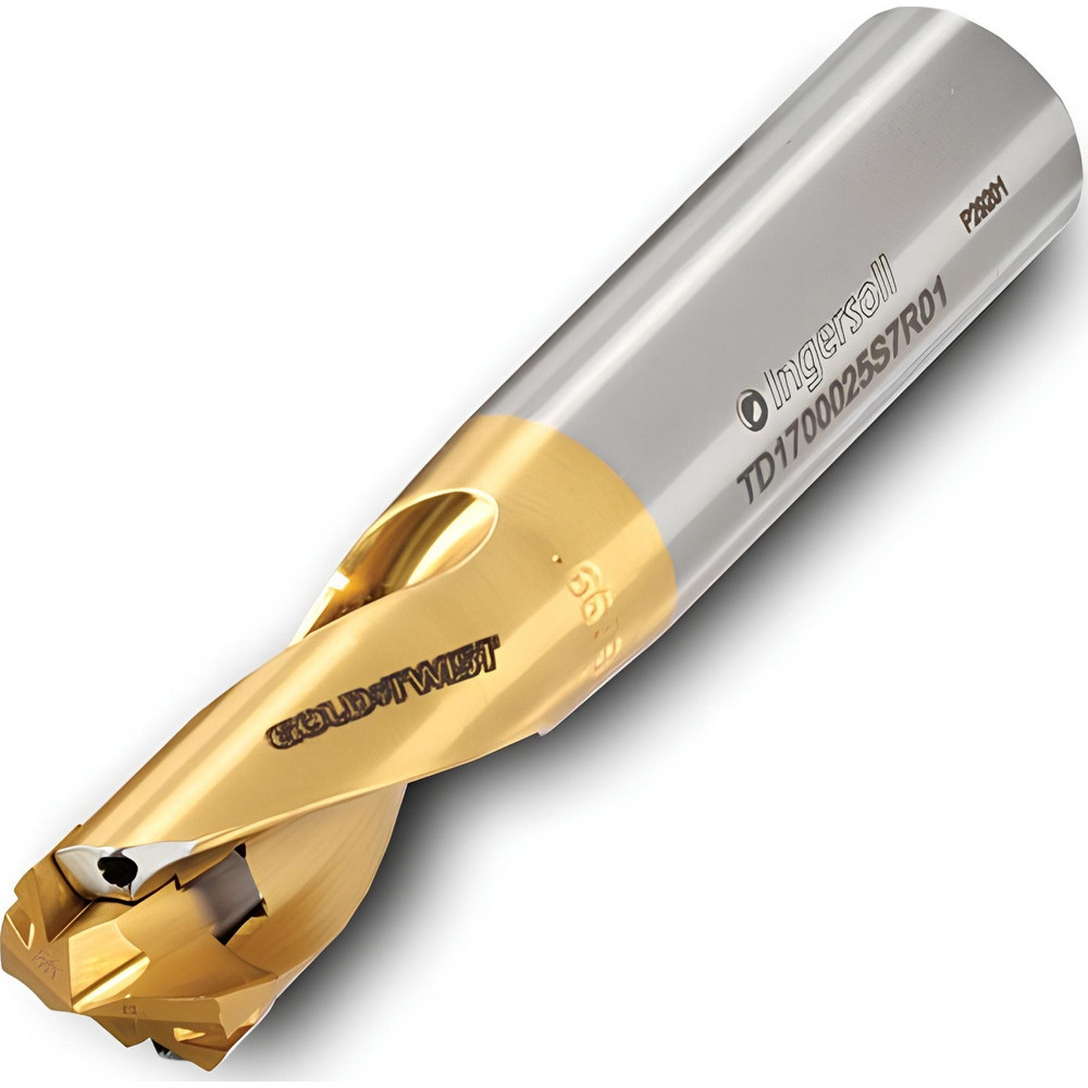 Ingersoll Cutting Tools Replaceable-Tip Drill: 0.2362 to 0.252" Dia, 0.35" Max Depth, 1/2" Cylindrical Shank - 6145473