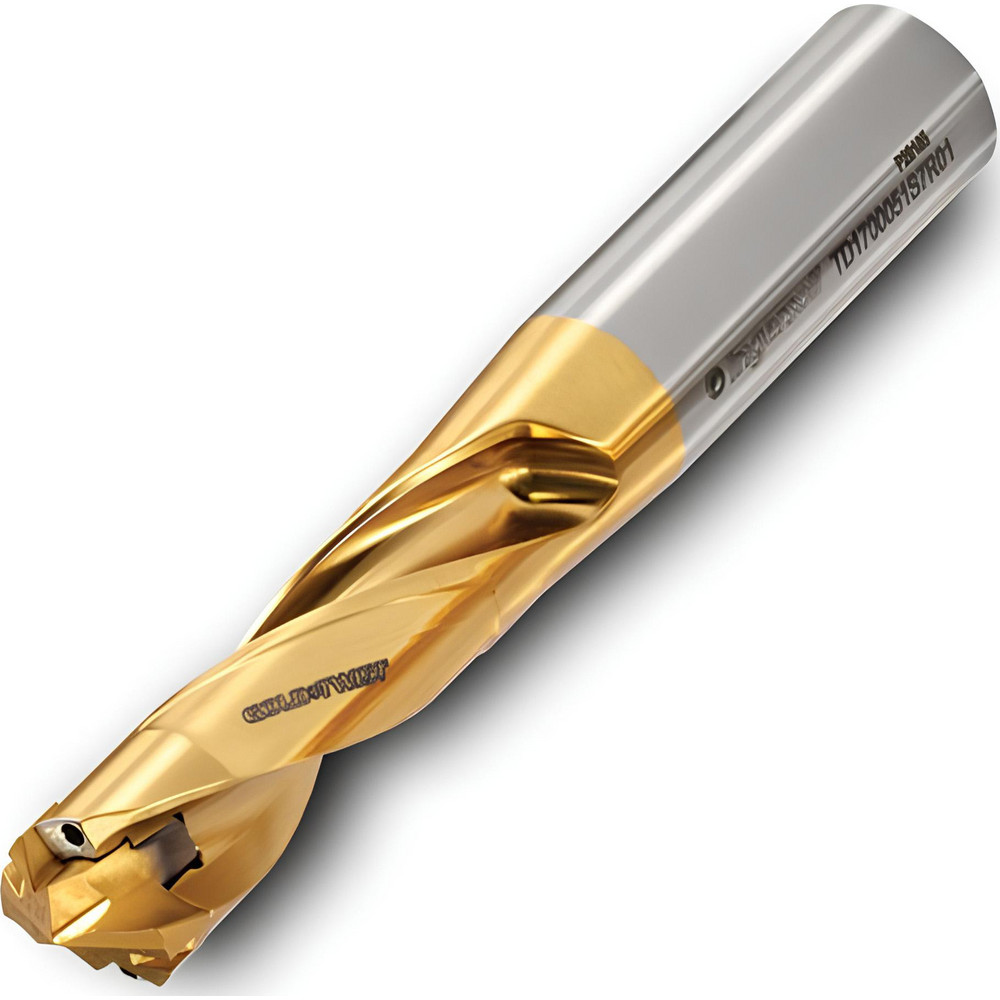 Ingersoll Cutting Tools Replaceable-Tip Drill: 0.2362 to 0.252" Dia, 0.35" Max Depth, 1/2" Cylindrical Shank - 6145473