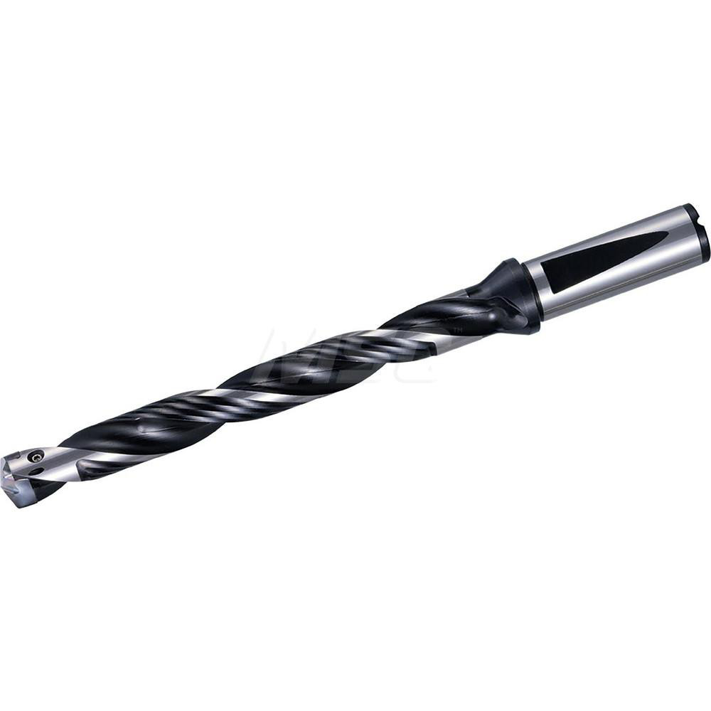 Kyocera Replaceable-Tip Drill: 25 to 25.5 mm Dia, 208 mm Max Depth, 25 mm Flange Shank - THD08752