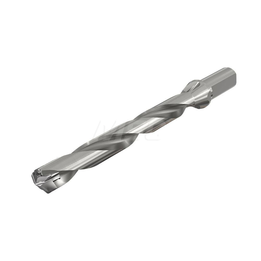 Ingersoll Cutting Tools Replaceable-Tip Drill: 0.2953 to 0.311" Dia, 1.46" Max Depth, 1/2" Cylindrical Shank - 3209668