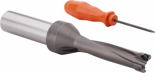 Kennametal Indexable Insert Drill: DFT0984R4SSF100, 1-7/64" Max Dia, 4xD, 1" Shank Dia - 1522135