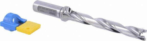 Tungaloy Replaceable-Tip Drill: 0.472 to 0.488" Dia, 2.362" Max Depth, 5/8" Weldon Flat Shank - 6706815