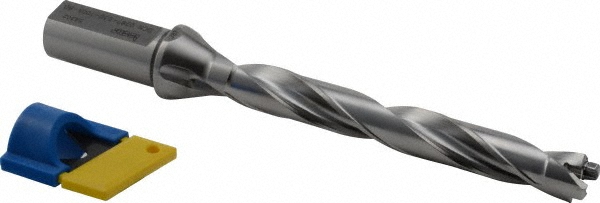 Ingersoll Cutting Tools Replaceable-Tip Drill: 0.7874 to 0.8228" Dia, 6.3" Max Depth, 1" Weldon Flat Shank - 3212778