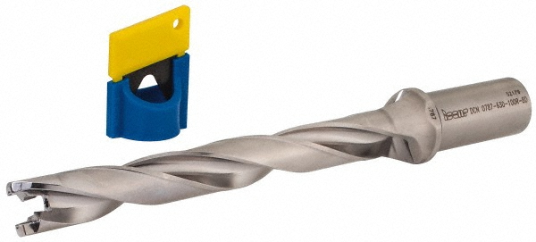 Ingersoll Cutting Tools Replaceable-Tip Drill: 0.7874 to 0.8228" Dia, 6.3" Max Depth, 1" Weldon Flat Shank - 3212778