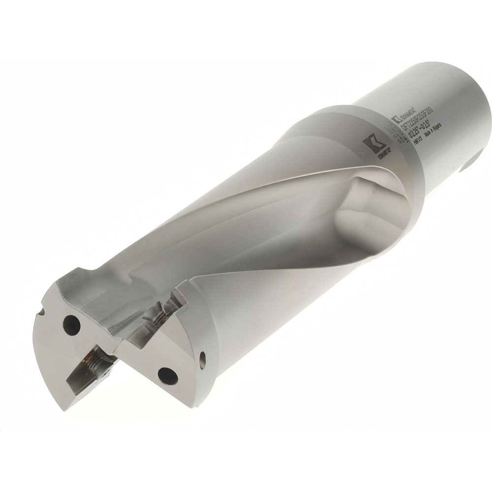 Kennametal Indexable Insert Drill: DFT2250R2SSF200, 2-1/2" Max Dia, 2.5xD, 2" Shank Dia - 1528421