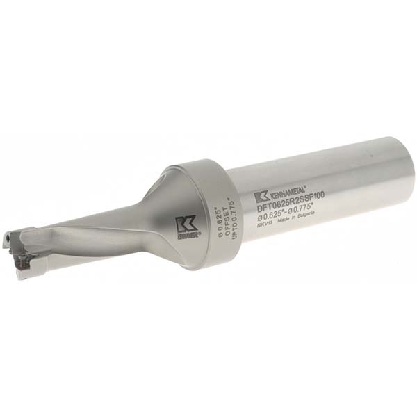 Kennametal Indexable Insert Drill: DFT0875R4SSF100, 0.9500" Max Dia, 3.5000" Max Depth, 4xD, 1.0000" Shank Dia - 1521789