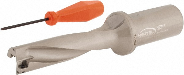 Hertel Indexable Insert Drill: HID-1.125-D3-1.250, 1.1590" Max Dia, 3xD, 1.2500" Shank Dia - 4006120