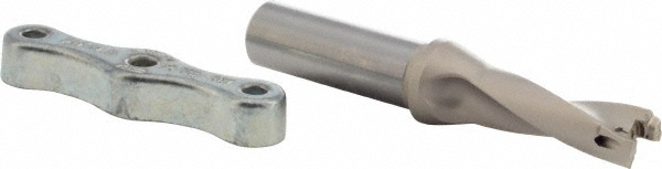 Iscar Replaceable-Tip Drill: 0.551 to 0.567" Dia, 2.88" Max Depth, 5/8" Straight-Cylindrical Shank - 3363070