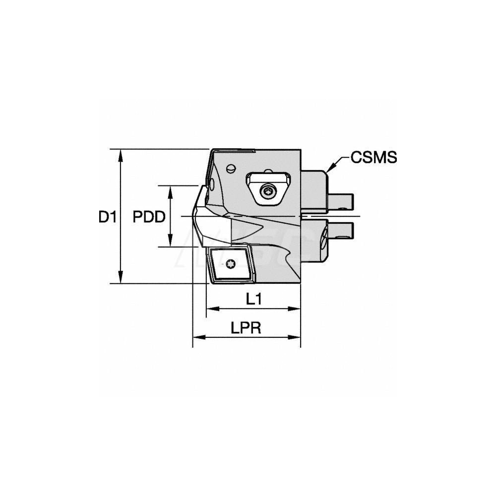 Kennametal Series KSEM Plus, Head Connection FDS40, 43mm Max Dia Pilot Insert Drill Head - 5116045