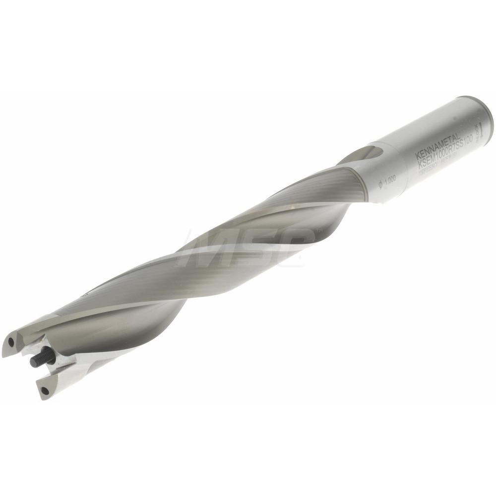 Kennametal Replaceable-Tip Drill: 25.4 to 25.9 mm Dia, 182 mm Max Depth, 25.4 mm Straight-Cylindrical Shank - 1519277