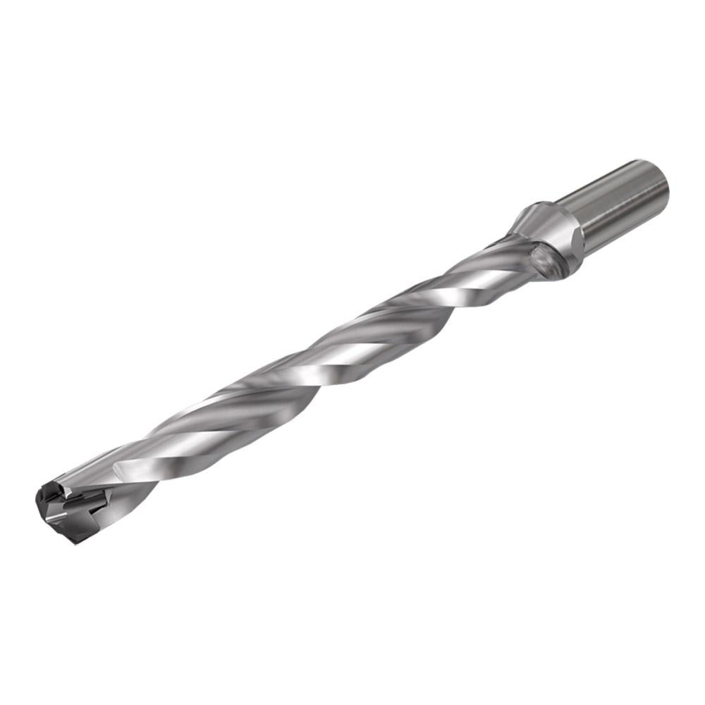 Iscar Replaceable-Tip Drill: 16 to 16.9 mm Dia, 131.44 mm Max Depth, 20 mm Straight-Cylindrical Shank - 3348229