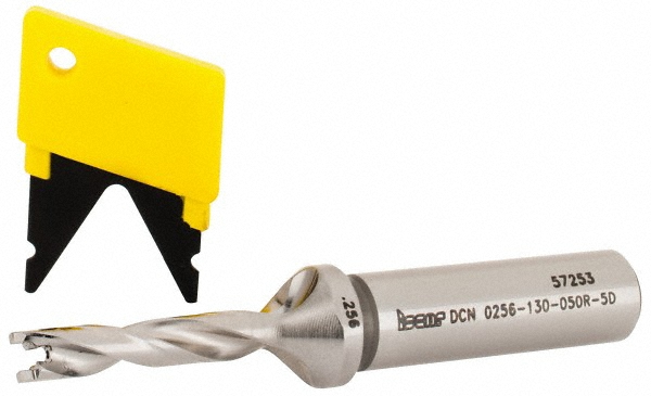 Ingersoll Cutting Tools Replaceable-Tip Drill: 0.2559 to 0.2717" Dia, 0.79" Max Depth, 1/2" Cylindrical Shank - 6145485
