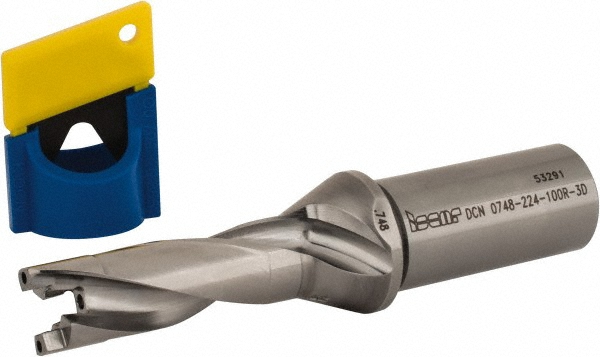 Kyocera Replaceable-Tip Drill: 19 to 19.99 mm Dia, 30 mm Max Depth, 25 mm Flange Shank - THD11533