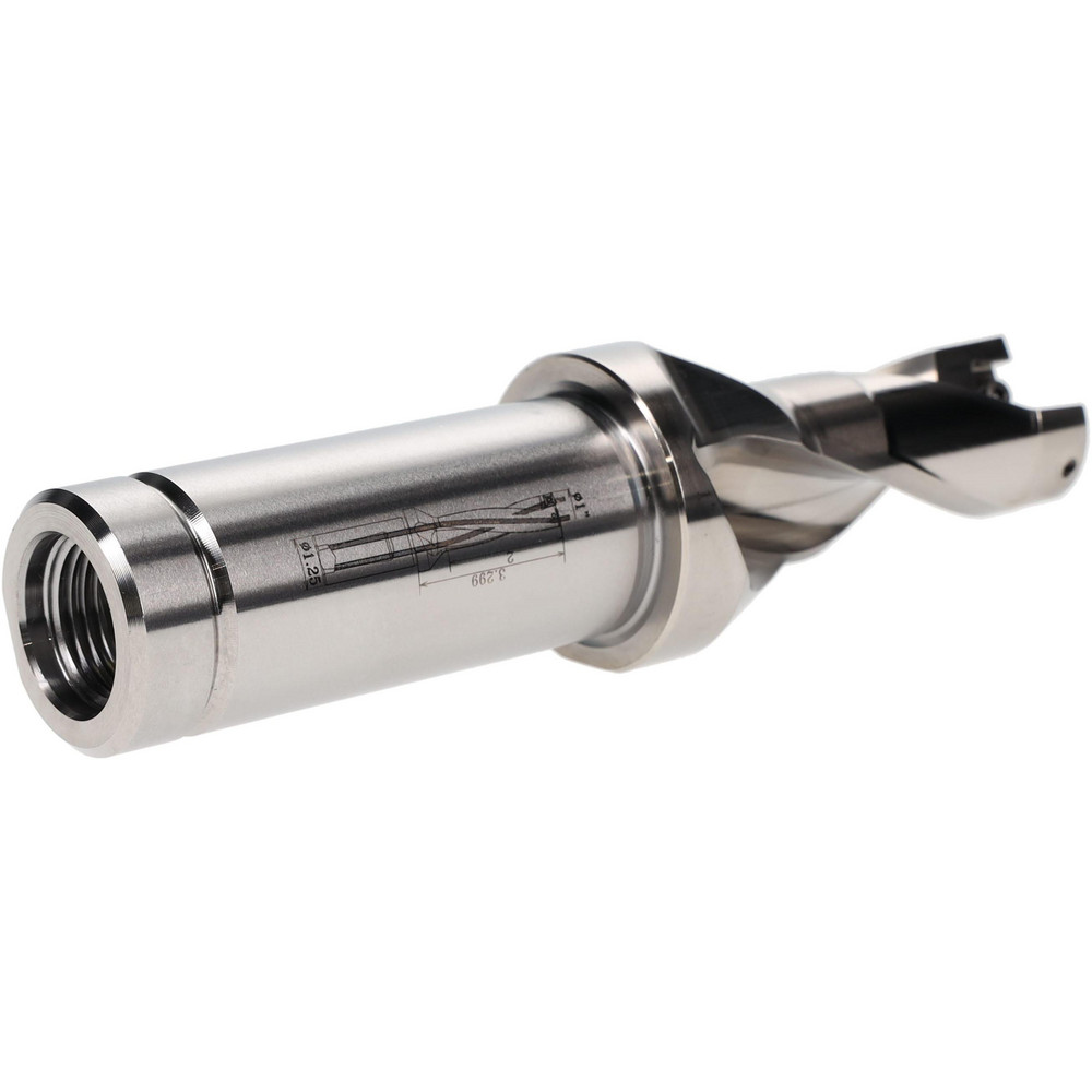 Iscar Indexable Insert Drill: DR1000-2000-125-09-2DN, 1" Max Dia, 2" Max Depth, 2xD, 1-1/4" Shank Dia - 3201795