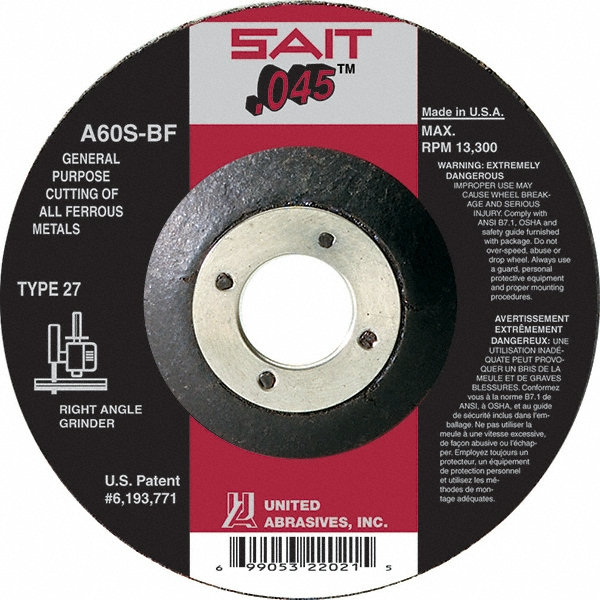 Allied Machine and Engineering Spade Drill: 3-1/2 to 4-1/2" Dia, 24" Max Depth, Straight Flute - 22071-0005