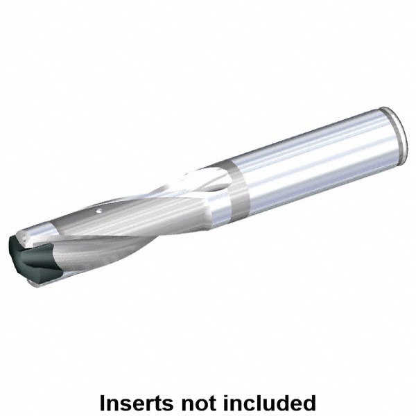 Kennametal Replaceable-Tip Drill: 36.52 to 40 mm Dia, 182.6 mm Max Depth, 1-1/2" Straight-Cylindrical Shank - 6123762