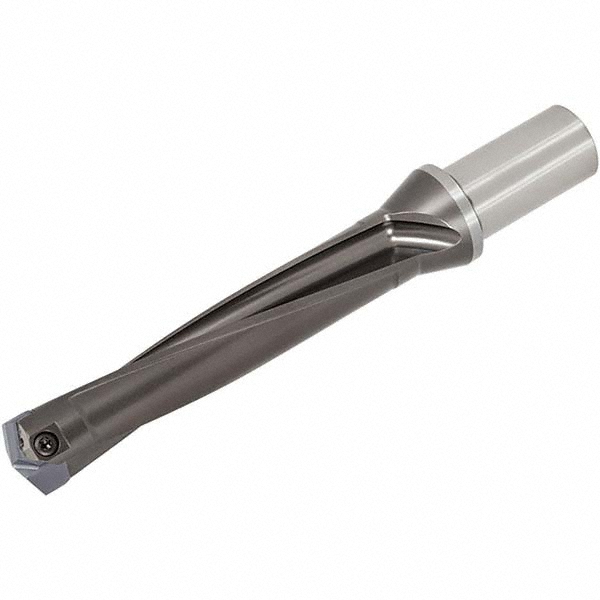 Kennametal Replaceable-Tip Drill: 36.52 to 40 mm Dia, 182.6 mm Max Depth, 1-1/2" Straight-Cylindrical Shank - 6123762