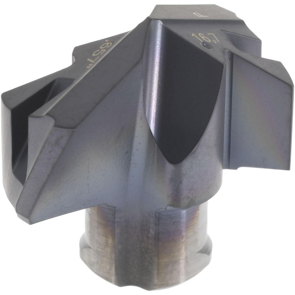 Iscar Replaceable-Tip Drill: 0.531 to 0.547" Dia, 2.65" Max Depth, 5/8" Straight-Cylindrical Shank - 3202633
