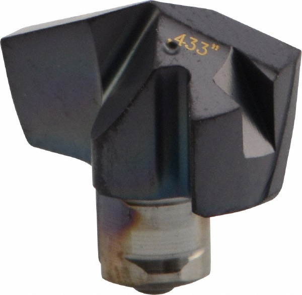 Iscar Replaceable-Tip Drill: 0.531 to 0.547" Dia, 2.65" Max Depth, 5/8" Straight-Cylindrical Shank - 3202633