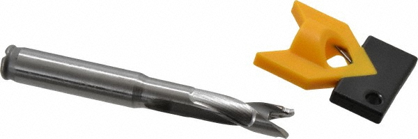 Kyocera Replaceable-Tip Drill: 10 to 10.49 mm Dia, 15.8 mm Max Depth, 12 mm Straight-Cylindrical Shank - THD11494