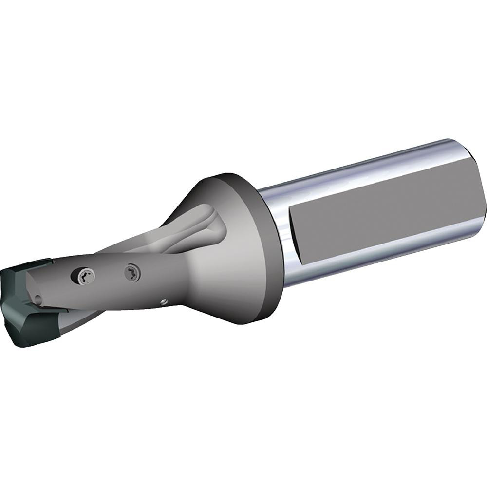 Widia Replaceable-Tip Drill: 1.2205 to 1.2598" Dia, 1.8898" Max Depth, 1-1/4" Flatted Shank - 6680940