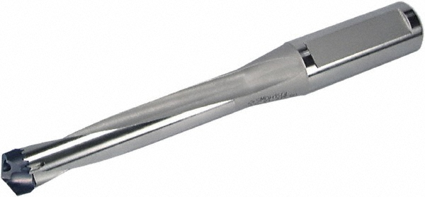 Widia Replaceable-Tip Drill: 1.2205 to 1.2598" Dia, 1.8898" Max Depth, 1-1/4" Flatted Shank - 6680940