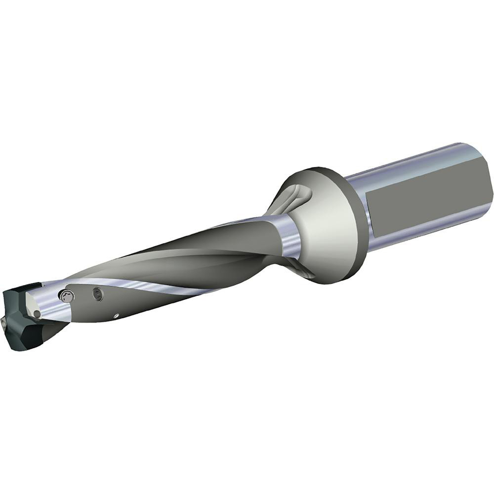 Widia Replaceable-Tip Drill: 1.2205 to 1.2598" Dia, 1.8898" Max Depth, 1-1/4" Flatted Shank - 6680940