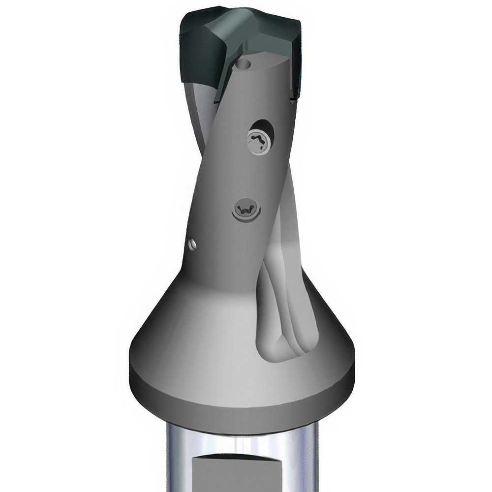 Widia Replaceable-Tip Drill: 1.2205 to 1.2598" Dia, 1.8898" Max Depth, 1-1/4" Flatted Shank - 6680940