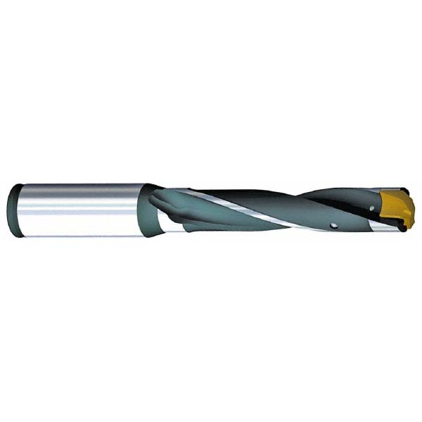 Kennametal Replaceable-Tip Drill: 20.64 to 21.14 mm Dia, 110 mm Max Depth, 25.4 mm Weldon Flat Shank - 1505179