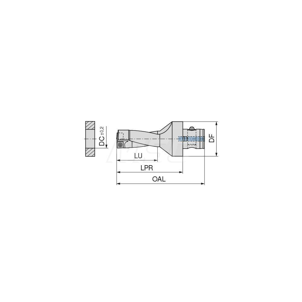 Komet Indexable Insert Drill: KUBQ2D1062R07ABS50, 27.00 mm Max Dia, 54.00 mm Max Depth, 2xD, 28.00 mm Shank Dia - 1087927095