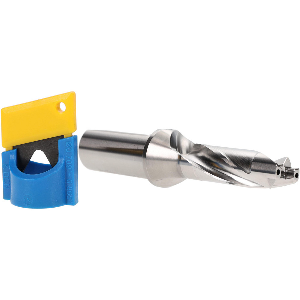 Iscar Replaceable-Tip Drill: 1.181 to 1.216" Dia, 5.9" Max Depth, 1-1/4" Weldon Flat Shank - 3203533