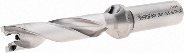 Ingersoll Cutting Tools Replaceable-Tip Drill: 0.4331 to 0.4488" Dia, 3.46" Max Depth, 5/8" Cylindrical Shank - 3212689