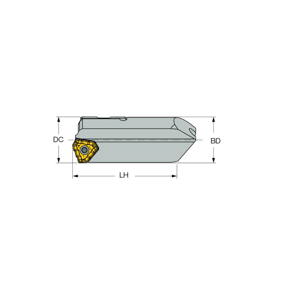 Iscar Indexable Insert Drill: GDH-0.689 MKT, 17.50 mm Max Dia, 51.28 mm Max Depth, 3xD, 17.20 mm Shank Dia - 3481457