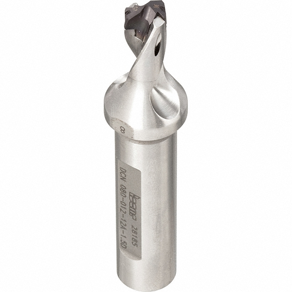 Iscar Replaceable-Tip Drill: 20 to 20.9 mm Dia, 64.32 mm Max Depth, 25 mm Flatted Shank - 3335703