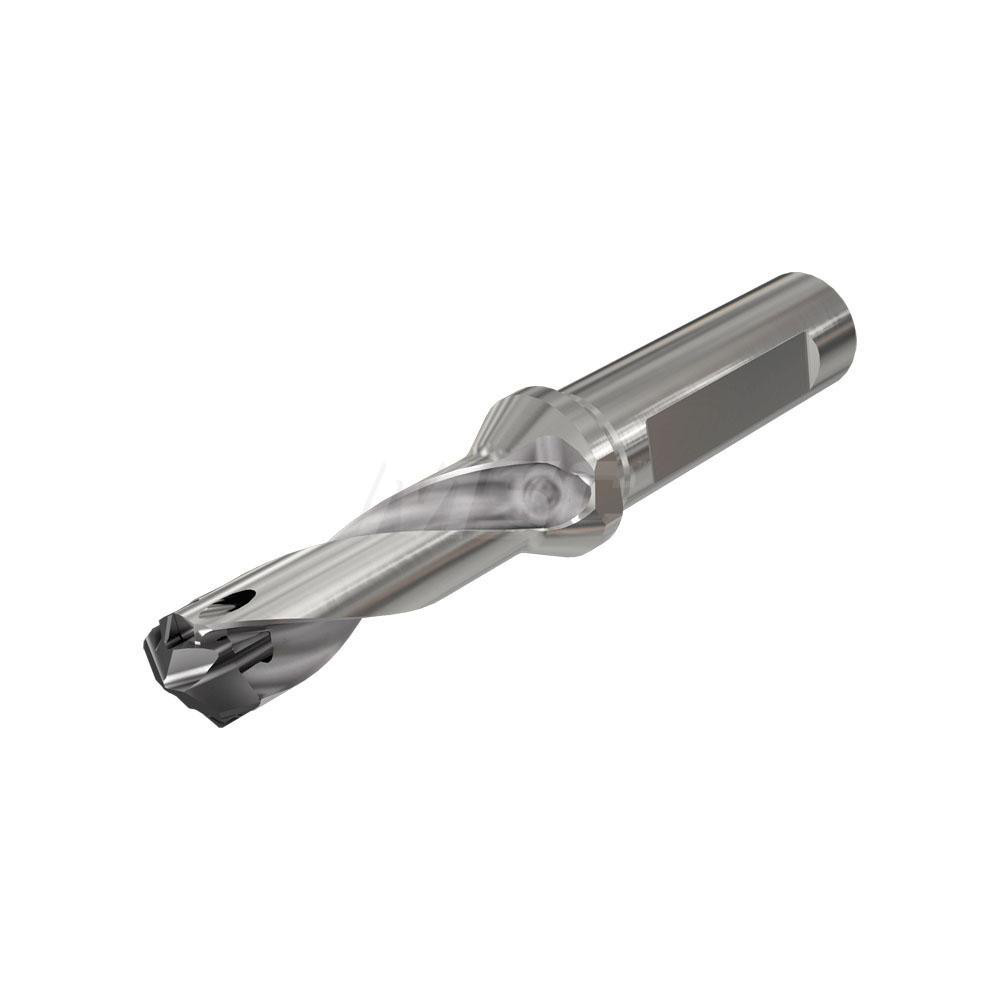 Ingersoll Cutting Tools Replaceable-Tip Drill: 0.2559 to 0.2717" Dia, 1.3" Max Depth, 1/2" Weldon Flat Shank - 6145490
