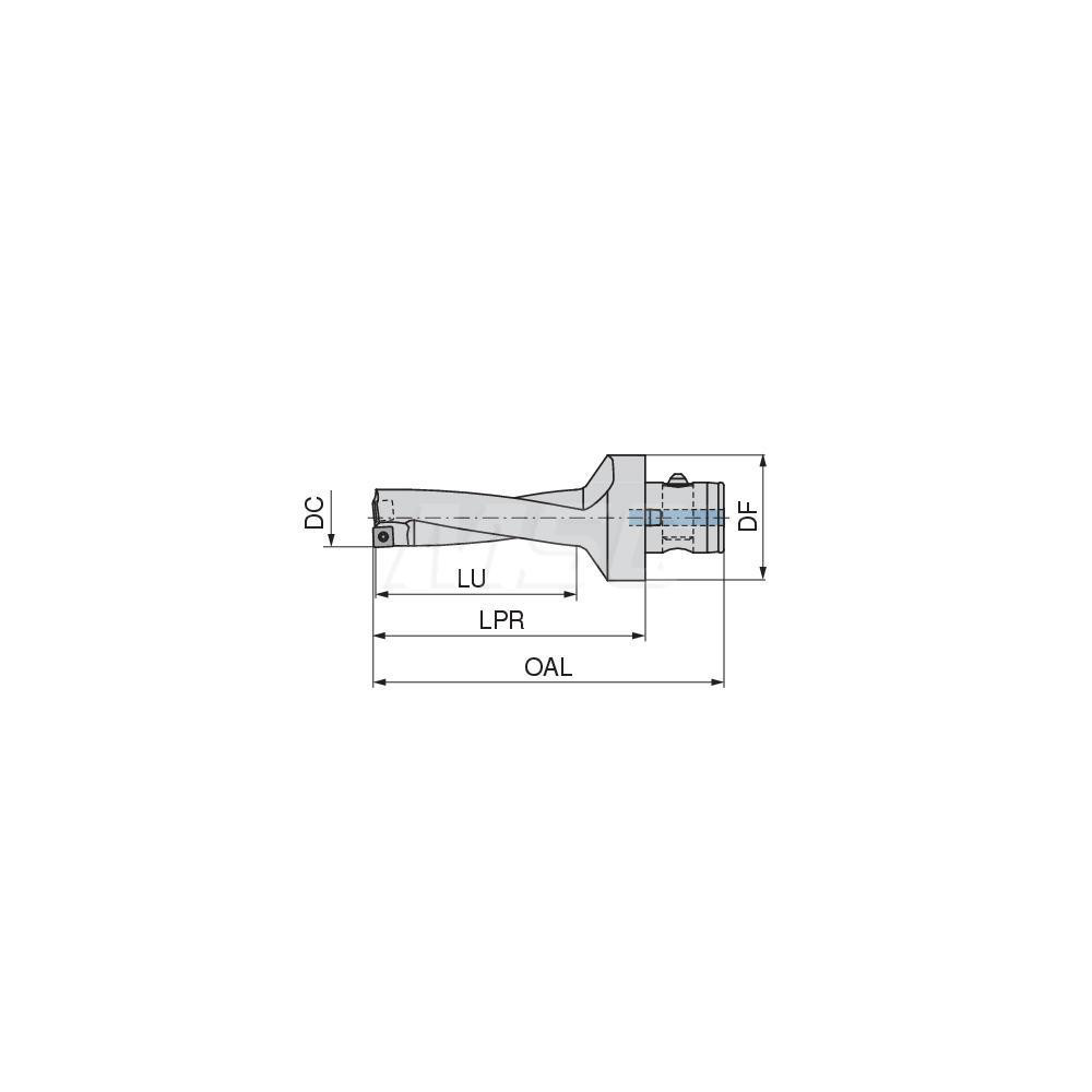 Komet Indexable Insert Drill: KUBP2D200R06ABS50, 20.00 mm Max Dia, 40.00 mm Max Depth, 2xD, 28.00 mm Shank Dia - 1087220095