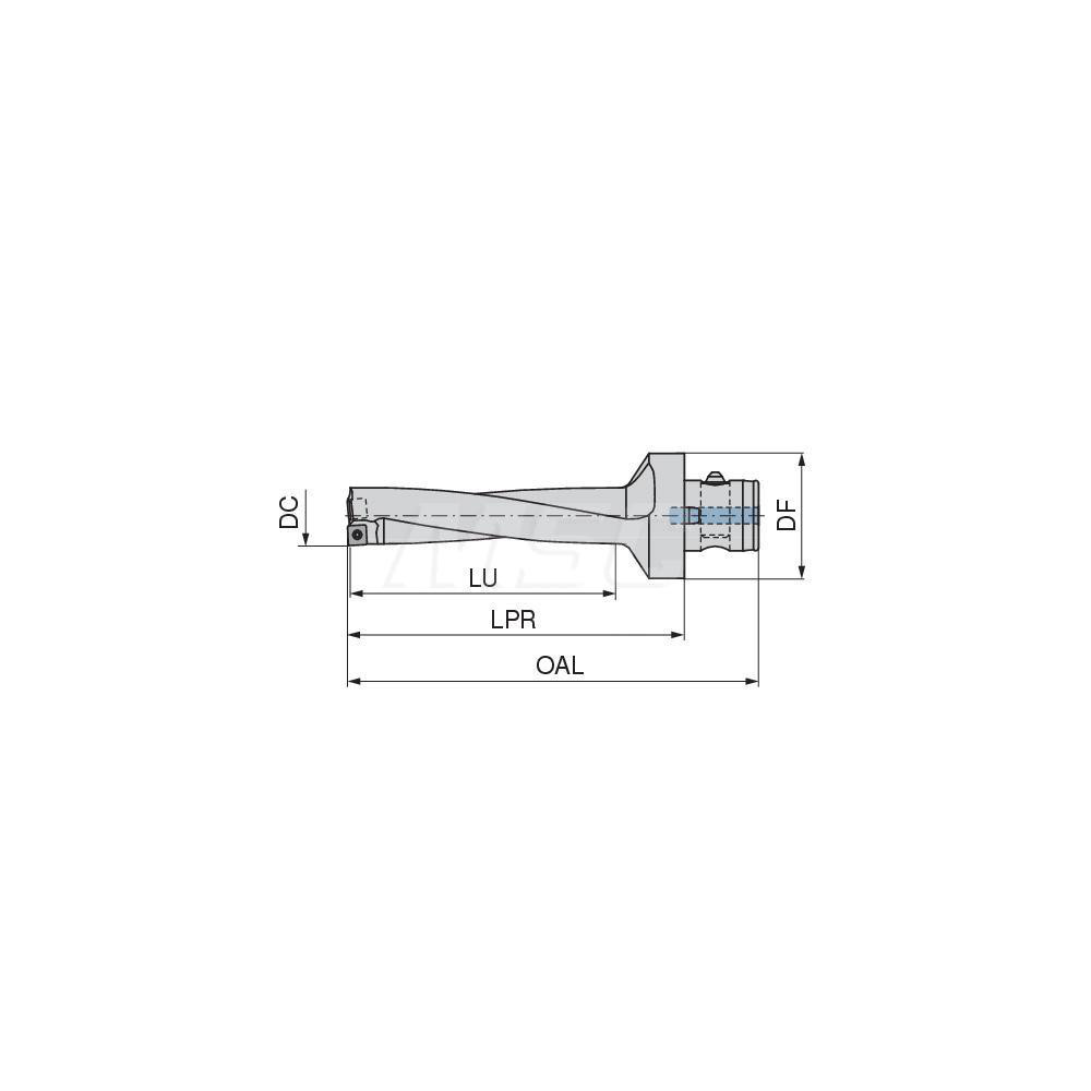 Komet Indexable Insert Drill: KUBP4D275R09ABS50, 27.50 mm Max Dia, 112.00 mm Max Depth, 4xD, 28.00 mm Shank Dia - 1087427595