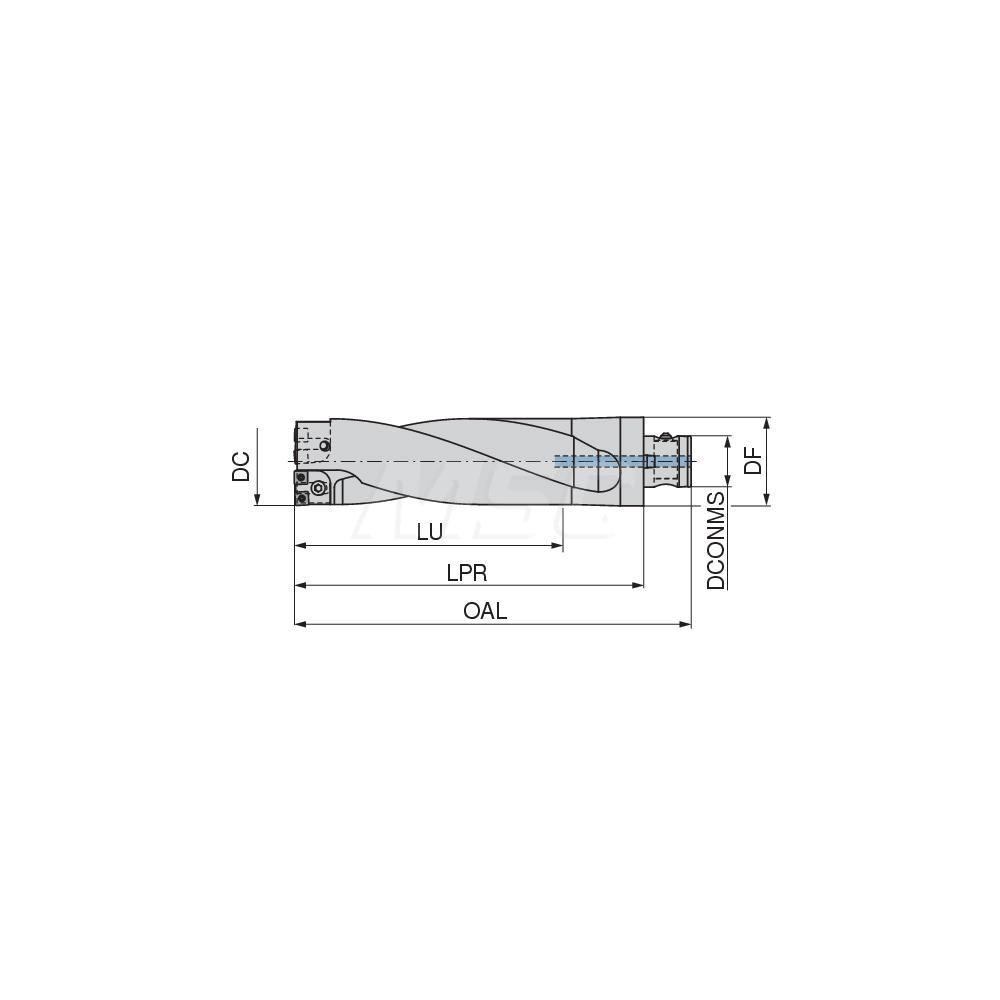Komet Indexable Insert Drill: KUBPGHCS23D7375ABS80, 75.00 mm Max Dia, 225.00 mm Max Depth, 3xD, 46.00 mm Shank Dia - 1087673092