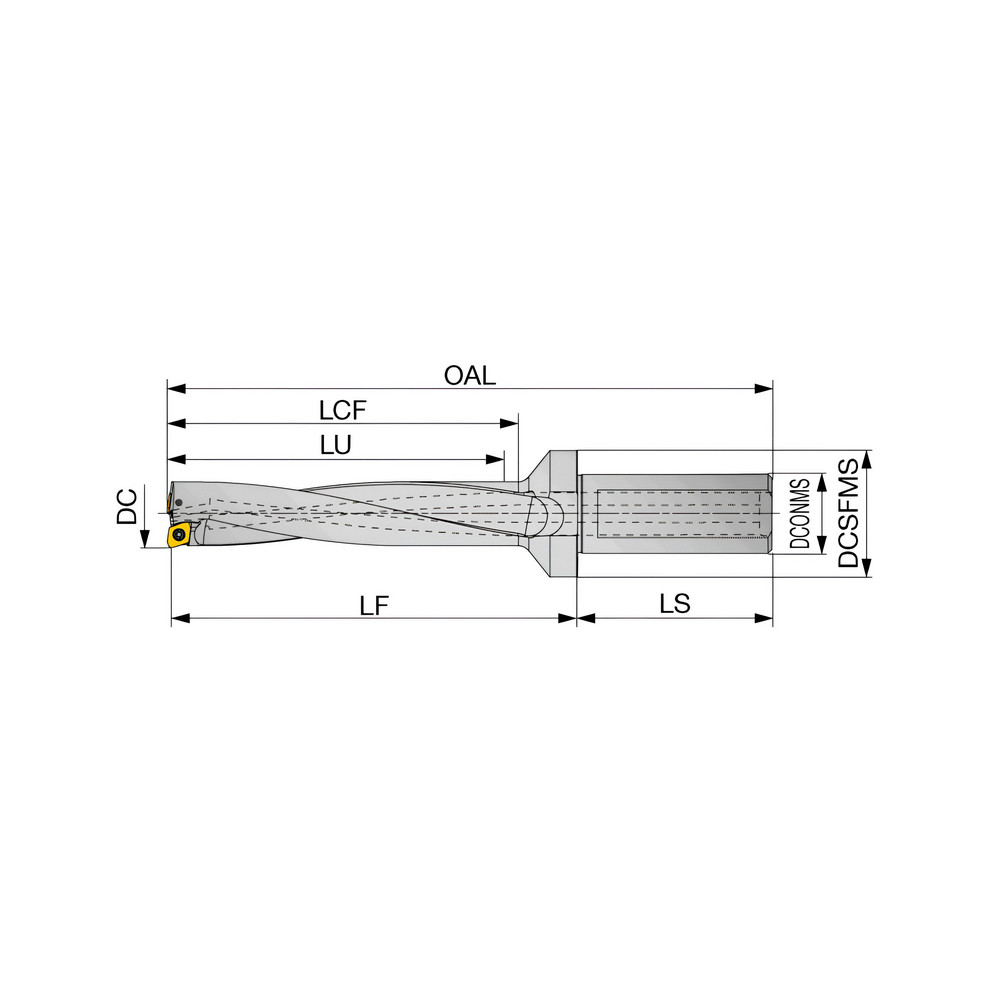 Tungaloy Indexable Insert Drill: TDX290F32-5, 31.00 mm Max Dia, 145.70 mm Max Depth, 5xD, 32.00 mm Shank Dia - 6718409