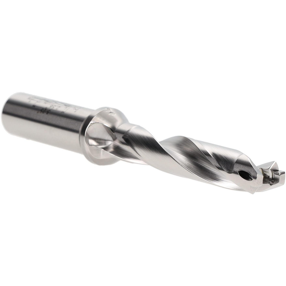 Ingersoll Cutting Tools Replaceable-Tip Drill: 0.5315 to 0.5472" Dia, 4-1/4" Max Depth, 5/8" Weldon Flat Shank - 6181216