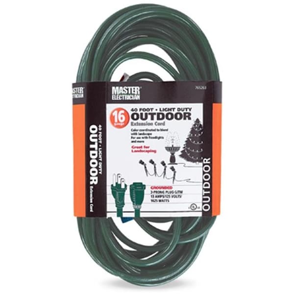 Master Electronics SJTW Extension Cord, 16 AWG, Outdoor, 16/3, 40 ft - 765263