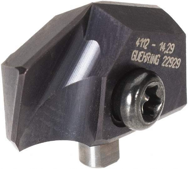 Guhring Replaceable-Tip Drill: 0.866 to 0.885" Dia, 71.7 mm Max Depth, 25.4 mm Shank - 9041070220050
