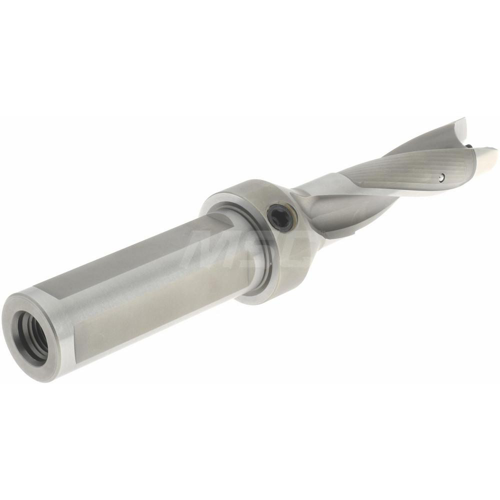 Kennametal Replaceable-Tip Drill: 20.64 to 21.14 mm Dia, 66 mm Max Depth, 25.4 mm Weldon Flat Shank - 1505115