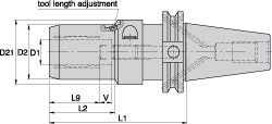 Kennametal Replaceable-Tip Drill: 20.64 to 21.14 mm Dia, 66 mm Max Depth, 25.4 mm Weldon Flat Shank - 1505115