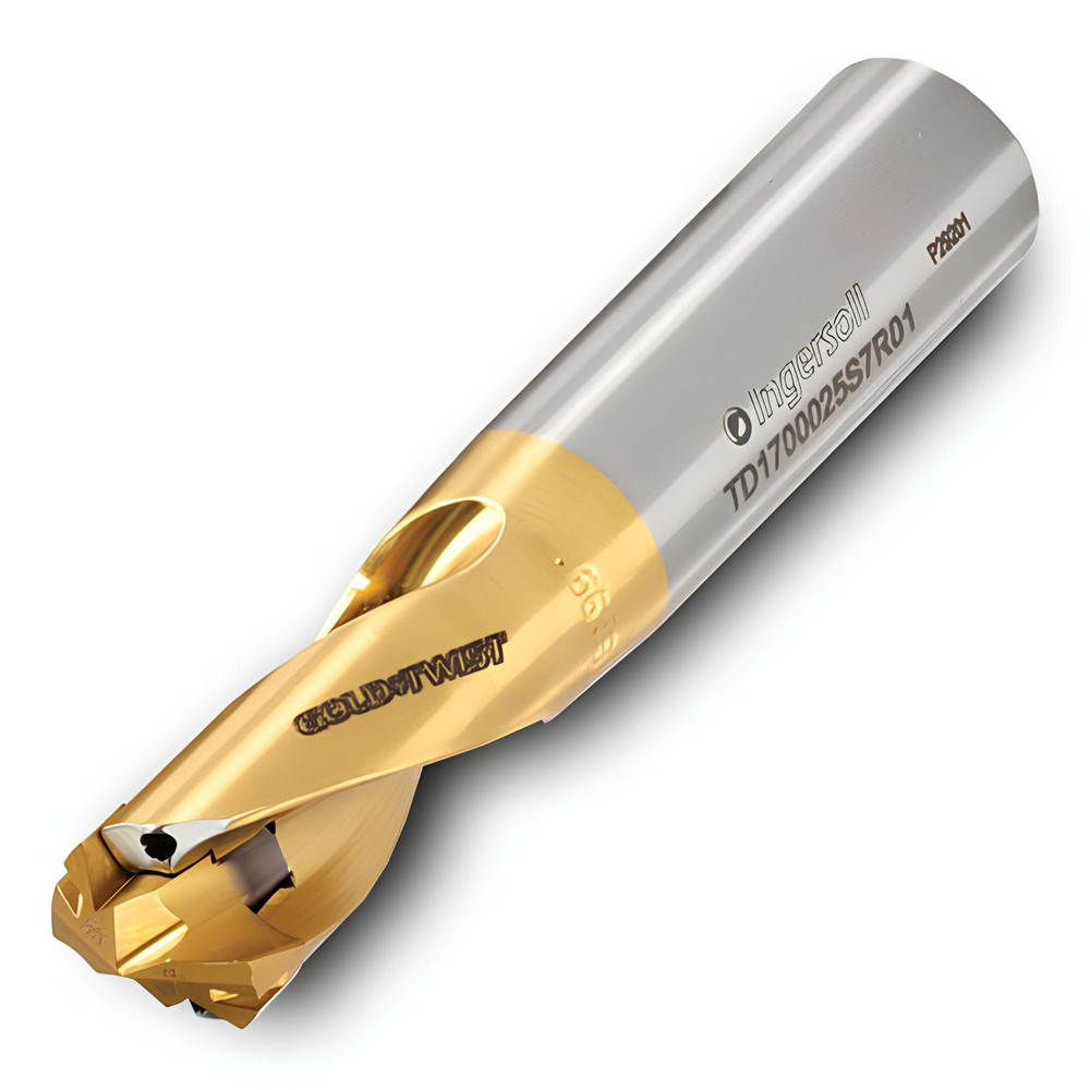 Ingersoll Cutting Tools Replaceable-Tip Drill: 0.8661 to 0.9016" Dia, 1.3" Max Depth, 1" Cylindrical Shank - 3212789