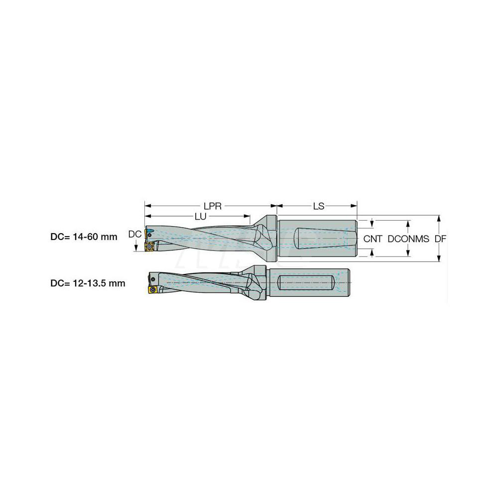 Iscar Indexable Insert Drill: DR16506620054DN, 18.10 mm Max Dia, 66.00 mm Max Depth, 4xD, 20.00 mm Shank Dia - 3201330